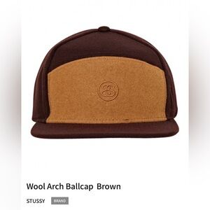 Stussy Wool Arch Ballcap Brown.